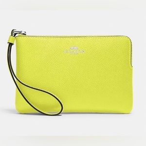 Coach Corner Zip Wristlet